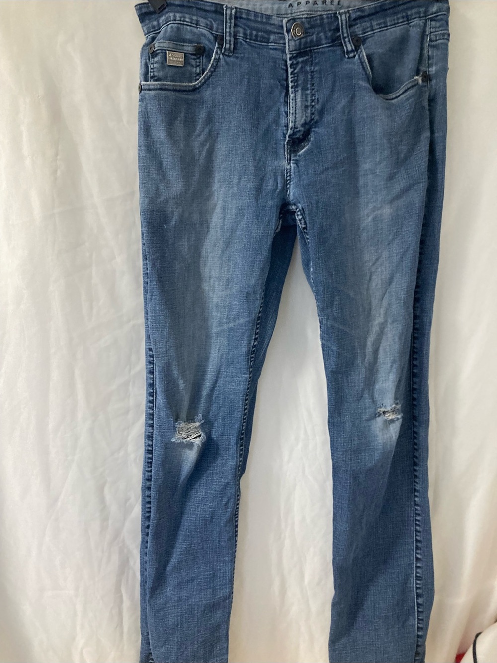 Black Bull Apparel Distressed Skinny Jeans Blue Wash Men’s 34
